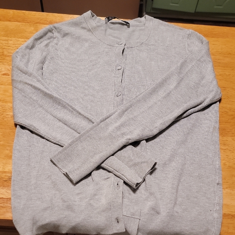 Zara Light Gray Knit Cardigan